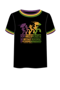 Jazz Fest Triple Ringer Mardi Gras T-Shirt