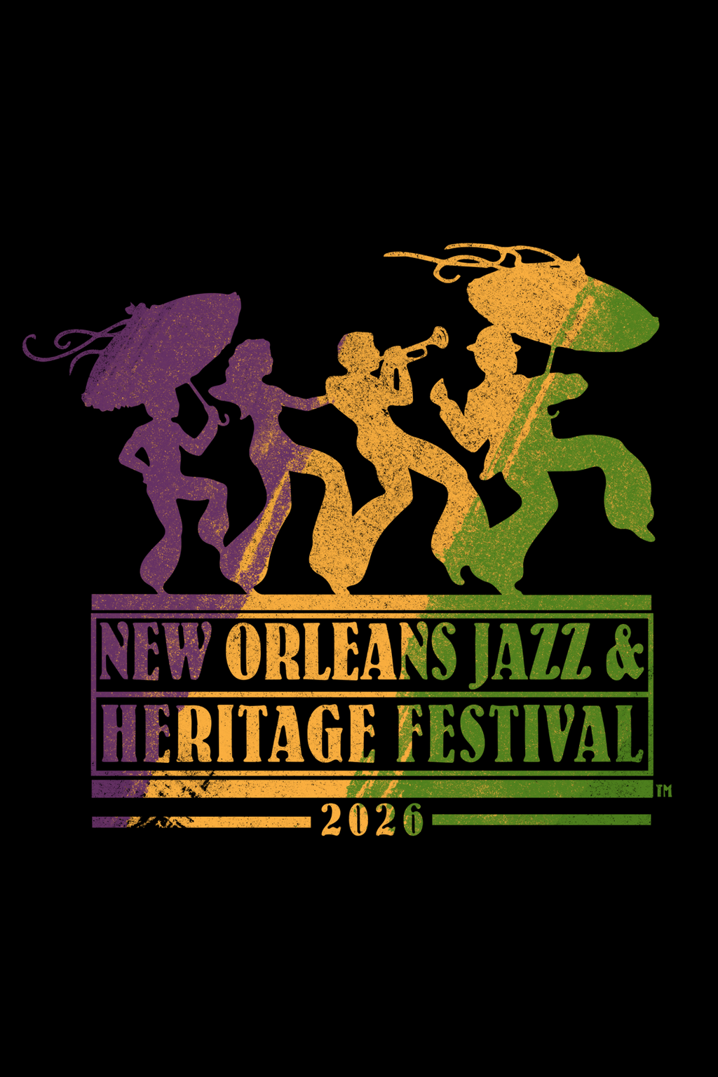 Jazz Fest Triple Ringer Mardi Gras T-Shirt