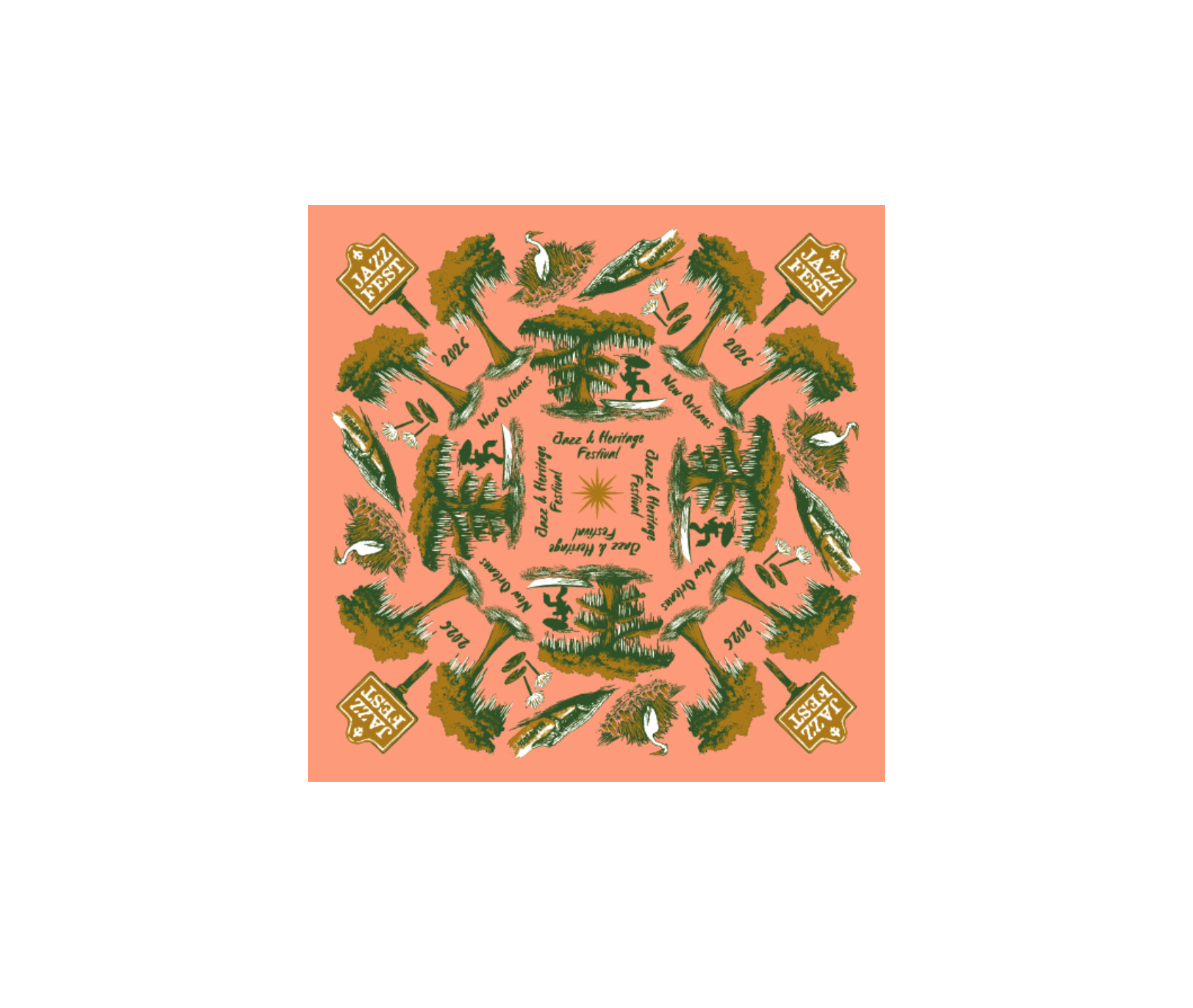 Jazz Fest Bayou Toile Bandana