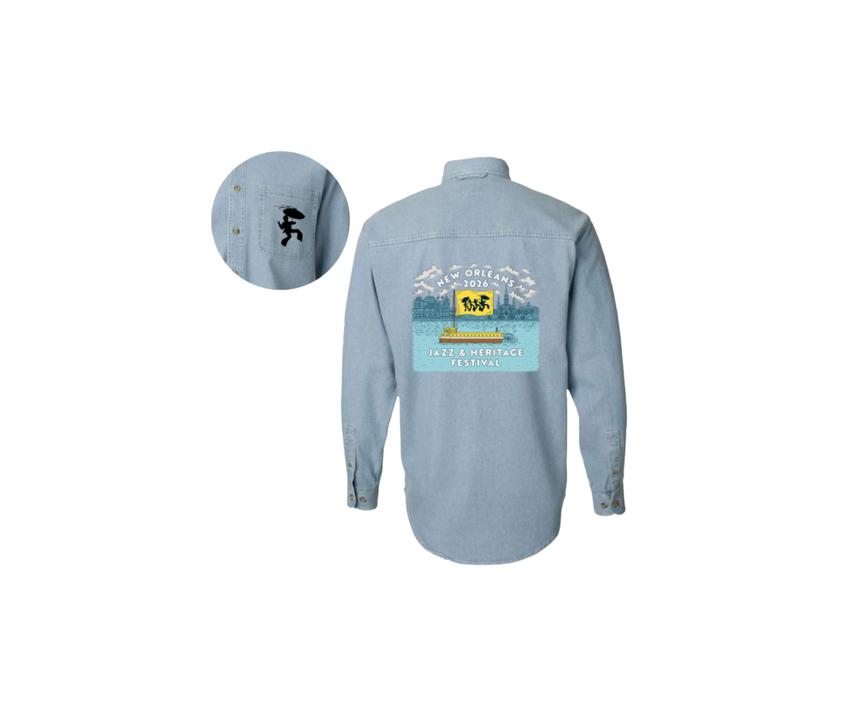 Long Sleeve Steamboat Denim