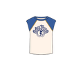 Antique Ironwork Ladies Blue Raglan
