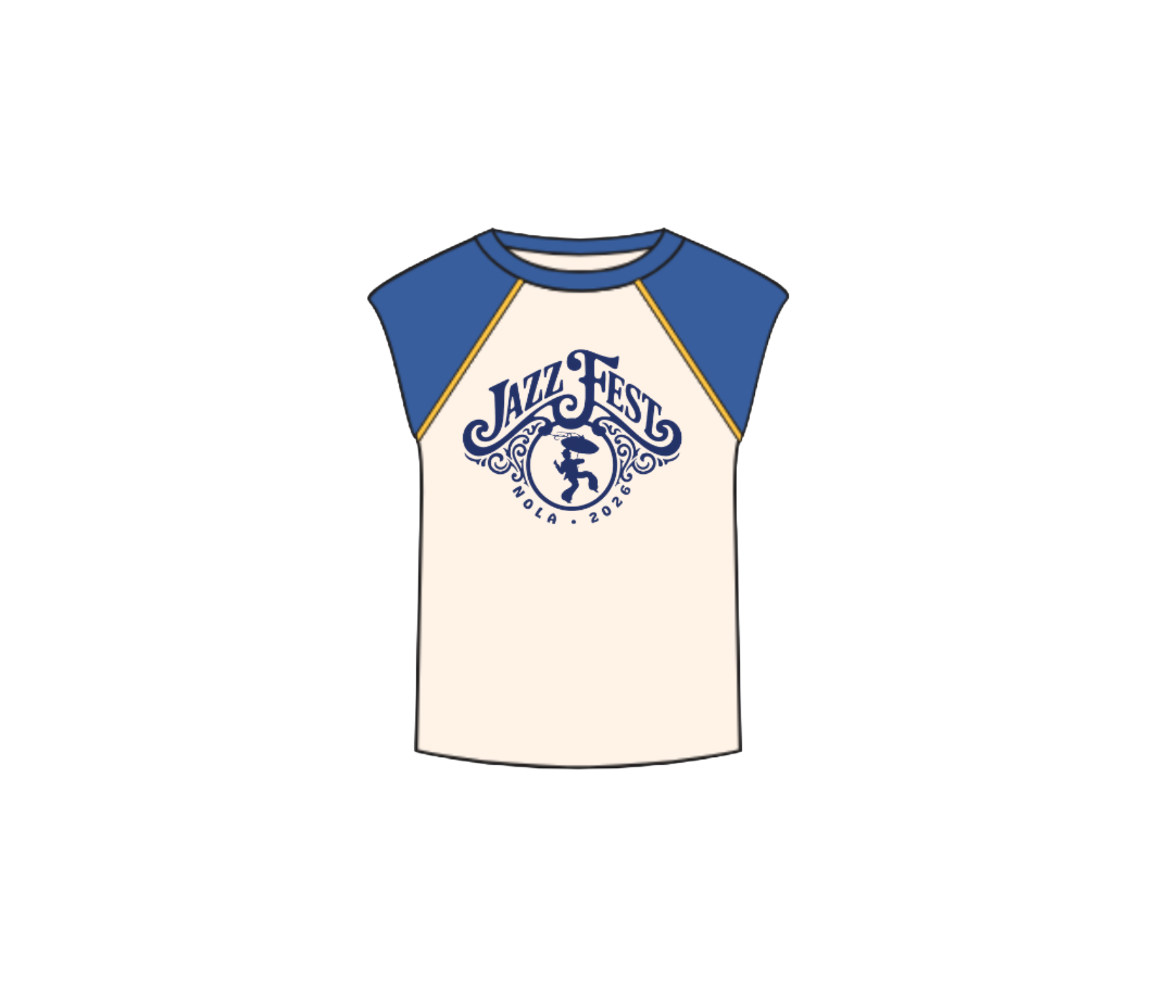 Antique Ironwork Ladies Blue Raglan